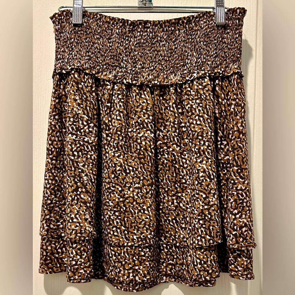 Rails Addison Animal Print Smocked Mini Skirt In … - image 2
